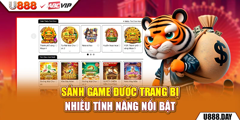 Sảnh game được trang bị nhiều tính năng nổi bật
